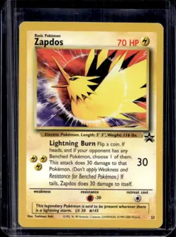 1999 Pokemon Wizards Black Star Promos Zapdos #23 - Image 1