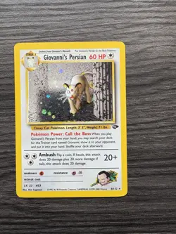 Pokemon TCG Giovanni's Persian 8/132 Gym Challenge Holo Rare Unlimited - Image 1
