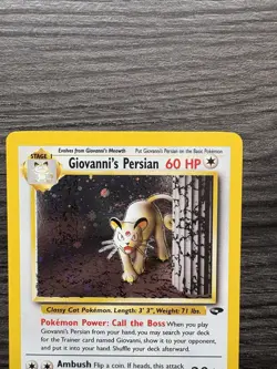 Pokemon TCG Giovanni's Persian 8/132 Gym Challenge Holo Rare Unlimited - Image 2