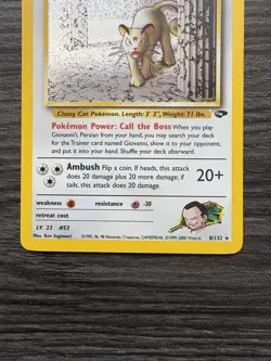 Pokemon TCG Giovanni's Persian 8/132 Gym Challenge Holo Rare Unlimited - Image 3