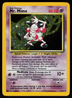 Mr. Mime 6/64 NO Symbol Rare Jungle Holo Pokemon - Image 1