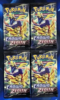 Pokemon Crown Zenith Booster Pack Lot X4 2023 Sword & Shield Nm Mint Giratina - Image 1