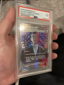 2015 POKEMON XY BREAKTHROUGH #162 FULL ART GIOVANNI'S SCHEME 162/162 PSA 9 Mint - Image 3