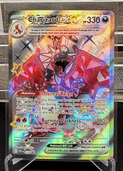 Pokemon TCG Paldean Fates Charizard EX SVP 074 Black Star Promo - Image 1