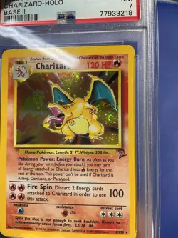 Pokemon Base Set 2 Charizard Holo 4/130 PSA 7 FART SWIRL 🌀 - Image 3