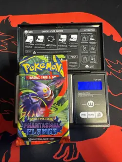 22.53g HEAVY - Pokemon TCG M-E Phantasmal Flames Booster Pack Sealed / Semi GoDU - Image 1