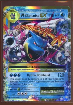 M Blastoise EX Mega Holo Ex/LP 22/108 XY Evolutions Pokemon - Image 1