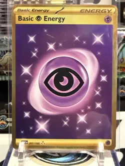 Pokemon Psychic Energy 207/165 MEW EN-151 Gold Hyper Rare Holo JW - Image 1