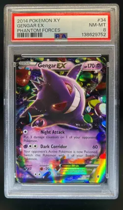 2014 Pokemon XY Phantom Forces Gengar Jumbo Promos #34/119 PSA 8 - Image 1