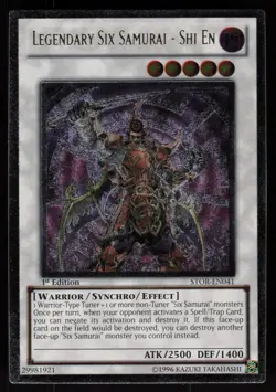 Legendary Six Samurai - Shi En STOR-EN041 Ultimate Rare 1st Edition GREYU Yugioh - Image 1