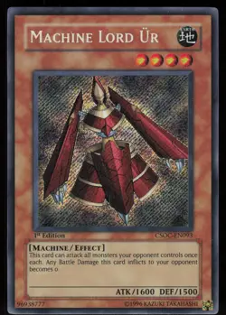 Machine Lord Ur CSOC-EN093 Secret Rare Crossroads of Chaos 1st Edition Yu-Gi-Oh - Image 1