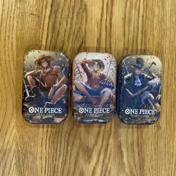 One Piece Tin Pack Set Vol 2 Set of 3 | TS-02 OP-13 | Factory Sealed | Bandai - Image 1