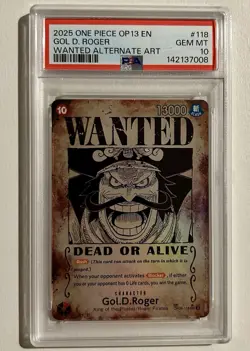Gol.D.Roger - OP09-118 (SP) (Wanted Poster) - Carrying On His Will (OP13) PSA 10 - Image 1