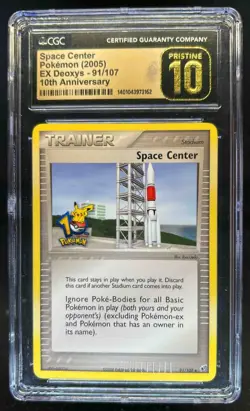 2005 Pokemon EX Deoxys Space Center #91/107 CGC 10 Pristine - Image 1