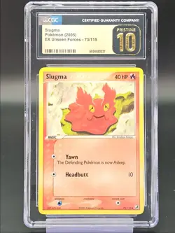 SLUGMA 2005 POKEMON EX UNSEEN FORCES COMMON PRISTINE 73/115 CGC 10 - Image 1