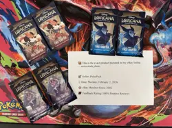 Lot of 6 Disney Lorcana The First Chapter Booster Packs Full Artwork New Sealed - Image 1