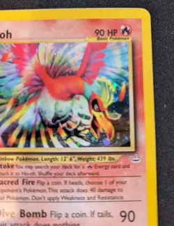 Ho-Oh 1st Edition #7/64 Holo Neo Revelation 2001 WOTC LP - Image 3