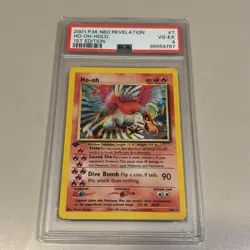 2001 POKEMON NEO REVELATION 1ST EDITION #7 HO-OH-HOLO PSA 4 - Image 1