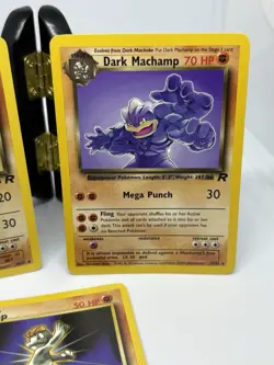 Pokemon TCG Dark Machamp 27/82 Dark Machoke 40/82 Machop 59/82 Team Rocket LP - Image 2