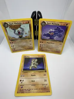 Pokemon TCG Dark Machamp 27/82 Dark Machoke 40/82 Machop 59/82 Team Rocket LP - Image 5