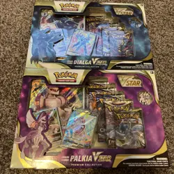 Pokemon TCG Origin Forme Dialga and Palkia VSTAR Premium Collection Box, 2 Boxes - Image 1