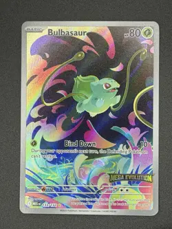 Pokemon TCG Mega Evolution Bulbasaur 133/132 Stamped Booster Promo - Image 1