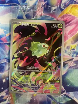 Pokemon TCG Mega Evolution Bulbasaur 133/132 Stamped Booster Promo NM Sealed - Image 1