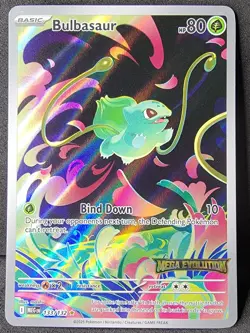 Pokemon TCG Mega Evolution Bulbasaur 133/132 Stamped Booster Promo NM - Image 1