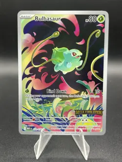 Pokemon TCG Mega Evolution Bulbasaur 133/132 Stamped Booster Promo - Image 1