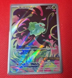 Pokemon TCG Mega Evolution Bulbasaur 133/132 Stamped Enhanced Booster Promo - Image 1