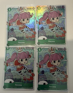 4× One Piece TCG OP12-034 Perona (Near Mint) Legacy of the Master - SR Playset - Image 1