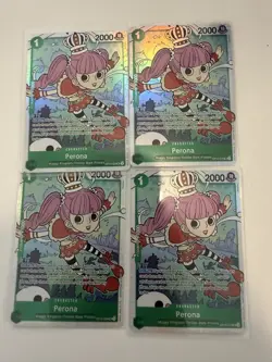 4× One Piece TCG OP12-034 Perona (Near Mint) Legacy of the Master - SR Playset - Image 2