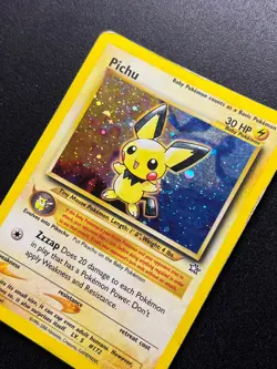 Pichu 12/111 Pokemon TCG Neo Genesis Holo Rare WOTC - HP - SWIRL - Image 2