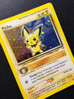 Pichu 12/111 Pokemon TCG Neo Genesis Holo Rare WOTC - HP - SWIRL - Image 3