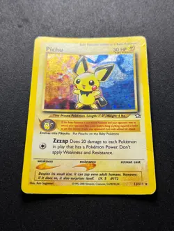Pichu 12/111 Pokemon TCG Neo Genesis Holo Rare WOTC - HP - SWIRL - Image 4