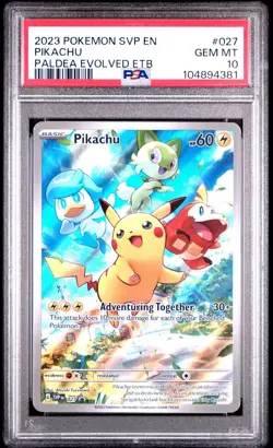 PSA 10 Pikachu 027 Sv: Scarlet & Violet Promo Cards Holo - Image 1