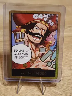 One Piece TCG Gol D. Roger OP13 Gold Don!! Card Carrrying On His Will Foil - Image 1