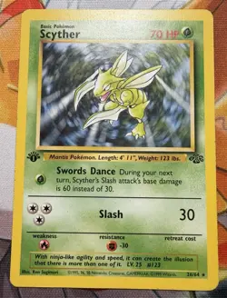 Scyther 26/64 Jungle 1st Edition Non-Holo Vintage WOTC Pokemon Card - See Photos - Image 1