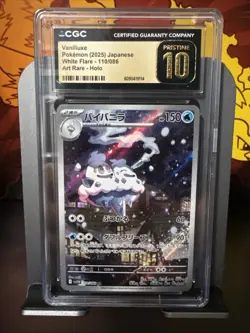 CGC Pristine 10 Vanilluxe 110/086 AR Art Rare White Flare sv11W Pokemon Card - Image 1