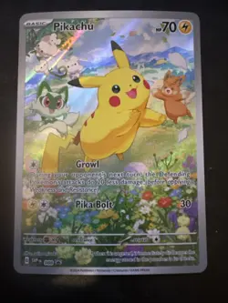 Pokemon TCG Pikachu SV: Scarlet & Violet Promo Cards #088 Full Art Holo Rare NM - Image 1