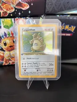 Pokemon TCG Kangaskhan 1st Edition Holo Rare Card 5/64 Jungle 1999 MP - Image 1