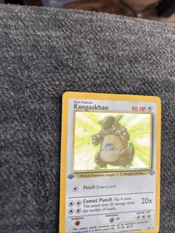 Pokemon TCG Kangaskhan 1st Edition Holo Rare Card 5/64 Jungle 1999 MP - Image 3