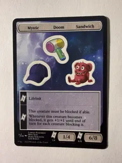 MTG UNFINITY STICKER MYSTIC DOOM SANDWICH 11/48 MAGIC NM - Image 1