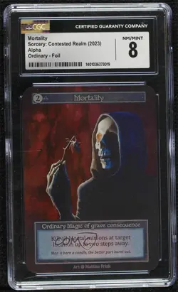 2023 Sorcery: Contested Realm - Alpha Foil Mortality CGC 8 - Image 1