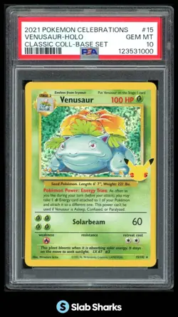 2021 POKEMON SWORD & SHIELD CELEBRATIONS VENUSAUR CLASSIC COLLECTION PSA 10 - Image 1