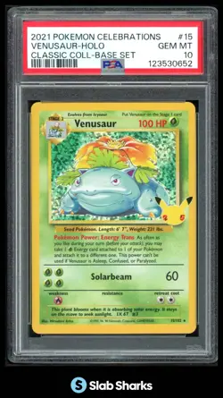 2021 POKEMON SWORD & SHIELD CELEBRATIONS VENUSAUR CLASSIC COLLECTION PSA 10 - Image 1