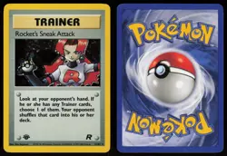 Rocket's Sneak Attack 16/82 Rare Team Rocket Holo 1st Edition Pokemon - Image 3