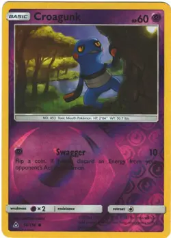 Croagunk 56/156 Ultra Prism Reverse Holo Common Pokemon TCG - Image 1