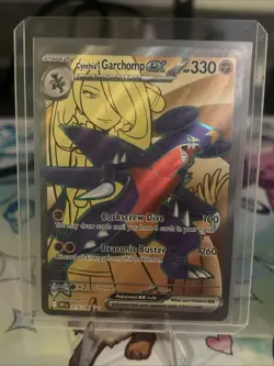 Pokemon TCG Cynthia's Garchomp EX 215/182, NM-Ultra Rare, Destined Rivals - Image 1