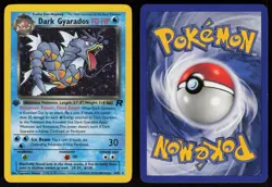 Dark Gyarados 8/82 Rare Team Rocket Holo 1st Edition Pokemon - Image 3